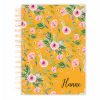 yellow floral diary journal A4 size